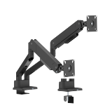 LIFTMAX Heavy-Duty Dual-Screen Mechanical Spring Monitor Arm with 3.0 USB-A & USB-C Ports
