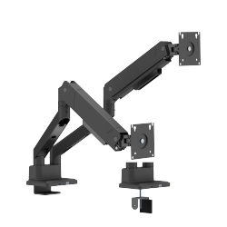 LIFTMAX Heavy-Duty Dual-Screen Mechanical Spring Monitor Arm with 3.0 USB-A & USB-C Ports
