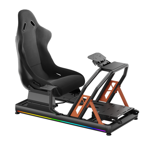 Upscale Full Aluminum Racing Simulator Cockpit LRS08-BS02-KP01 Ultra stability, high compatibility and adjustability. from china(chinese)