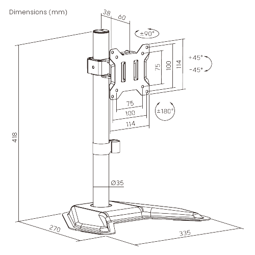 Economy Articulating Single Monitor Stand LDT110-T01 Stable and Cost-Effective from china(chinese)