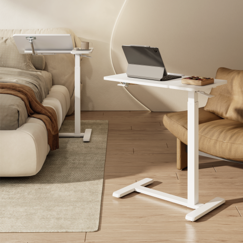 Height Adjustable Mobile Gas-Lift Side Table with  Gas Spring Tilt Desktop FMT02-07  from china(chinese)