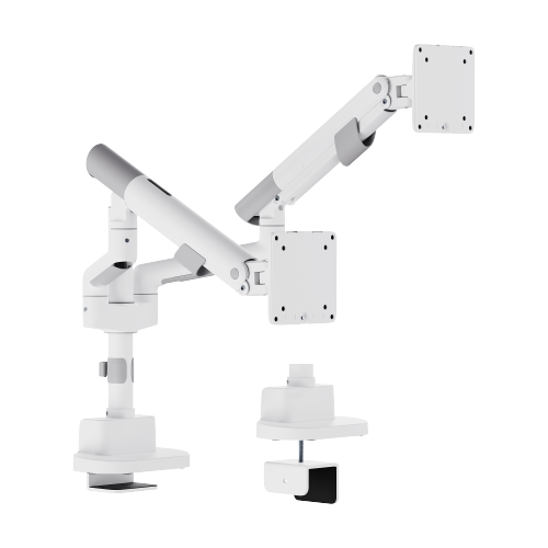 Nova Slim Pole-Mounted Mechanical Spring Dual Monitor Arm LDT105-C024P Slim, Sleek, Smooth from china(chinese)