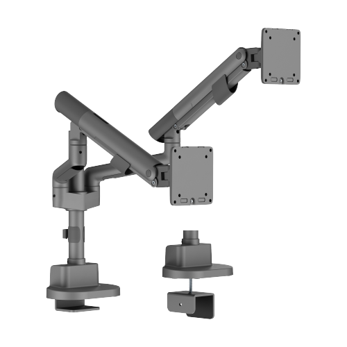 Nova Slim Pole-Mounted Mechanical Spring Dual Monitor Arm LDT105-C024P Slim, Sleek, Smooth from china(chinese)