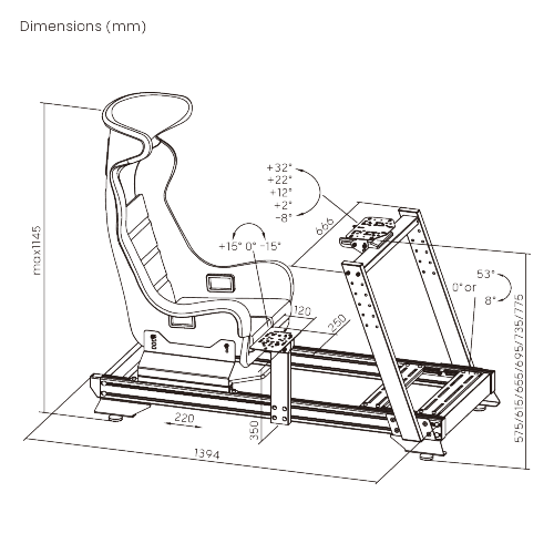 Strix Sim Racing Cockpit with Gear Shift Mount & Seat LRS16-BS04 Robust Frame & Fiberglass Seat from china(chinese)