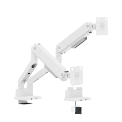 LIFTMAX Heavy-Duty Dual-Screen Mechanical Spring Monitor Arm with 3.0 USB-A & USB-C Ports