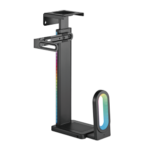  Easy Set-Up Under-Desk/Wall CPU Holder with RGB Lighting