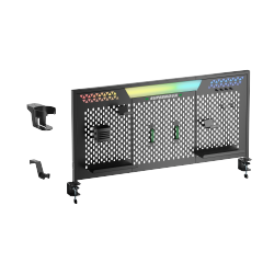 Clamp-on Desk Pegboard with RGB Lighting & Accessories