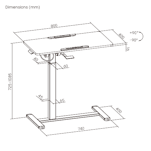 Mobile Folding Adjustable Side Table with Particle Board Tabletop FMT02-05  · Movable · Foldable · Adjustable from china(chinese)