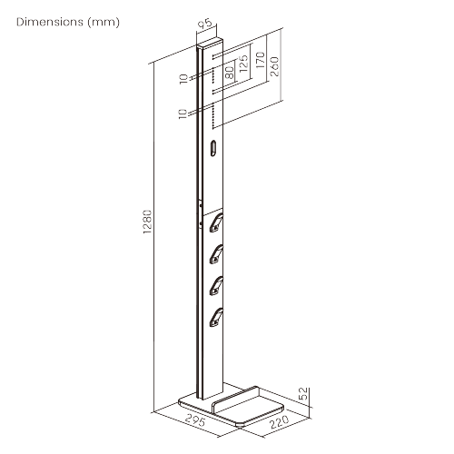 SOPORTE DE SUELO PARA ASPIRADORAS DYSON® HAB-02 Capaz de Almacenar Hasta 8 Accesorios de Limpieza. from china(chinese)