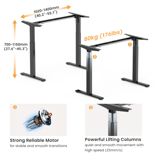 Sturdy Single-Motor Sit-Stand Desk (Standard Column) S22-22D  from china(chinese)