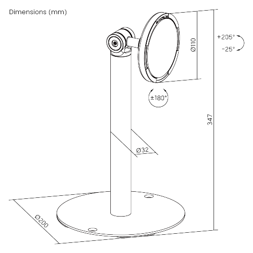 Universal Bezel-Less Anti-Theft Tablet Desk Stand PAD40-03  from china(chinese)