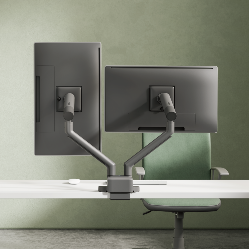 Nova Slim Mechanical Spring Dual Monitor Arm with USB-A & USB-C Ports LDT105-C024UC Slim, Sleek, Smooth from china(chinese)