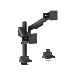 Modular Mechanical Spring Dual Monitor Arm with Sliders