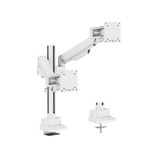 Modular Mechanical Spring Dual Monitor Arm with Sliders LDT86S-C022S  Smooth adjustments, lasting performance. from china(chinese)