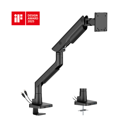 Hercules Heavy-Duty Gas Spring Monitor Arm with USB-A & USB-C Ports LDT99-C012UC  · Effortlessly Adjustable · Heavy-Duty · Stylish from china(chinese)