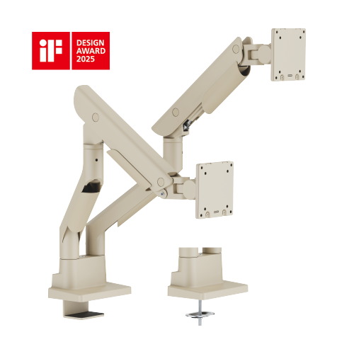 Hercules Heavy-Duty Gas Spring Dual Monitor Arm LDT99-C024 · Effortlessly Adjustable · Heavy-Duty · Stylish from china(chinese)