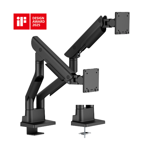 Hercules Heavy-Duty Gas Spring Dual Monitor Arm LDT99-C024 · Effortlessly Adjustable · Heavy-Duty · Stylish from china(chinese)