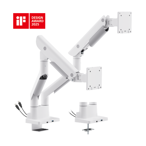 Hercules Heavy-Duty Gas Spring Dual Monitor Arm with USB-A & USB-C Ports LDT99-C024UC  · Effortlessly Adjustable · Heavy-Duty · Stylish from china(chinese)