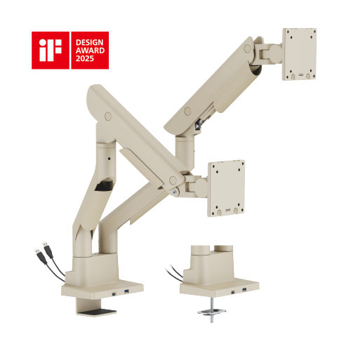Hercules Heavy-Duty Gas Spring Dual Monitor Arm with USB-A & USB-C Ports LDT99-C024UC  · Effortlessly Adjustable · Heavy-Duty · Stylish from china(chinese)