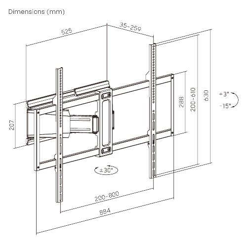 Ultra-Slim Heavy-Duty Full-Motion TV Mounts LPA88-684 Slim in design, strong in capability from china(chinese)