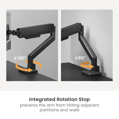 LIFTMAX Heavy-Duty Single-Screen Gas Spring Monitor Arm with 3.0 USB-A & USB-C Ports  LDT115-C012UC  from china(chinese)