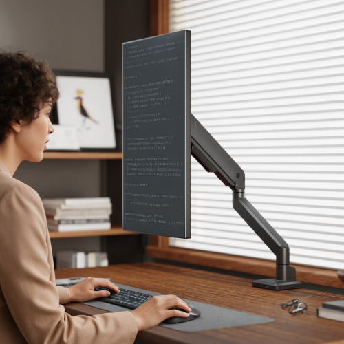 LIFTMAX Heavy-Duty Single-Screen Gas Spring Monitor Arm with 3.0 USB-A & USB-C Ports  LDT115-C012UC  from china(chinese)