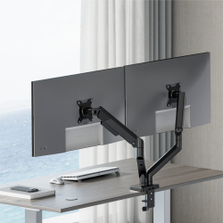 Dual Screen FlexPrecision Cost-Effective Mechanical Spring Monitor Arm