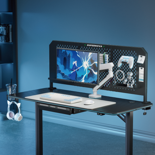 Clamp-on Desk Pegboard & Accessories PB-018-1 Stylish Design - Fits Most Desktops with 10~48mm (0.4"~1.9") Thickness from china(chinese)