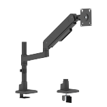 LIFTMAX Heavy-Duty Pole-Mounted Single-Screen Mechanical Spring Monitor Arm