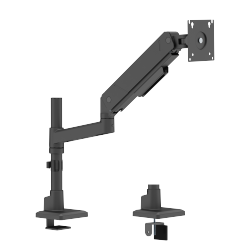 LIFTMAX Heavy-Duty Pole-Mounted Single-Screen Mechanical Spring Monitor Arm