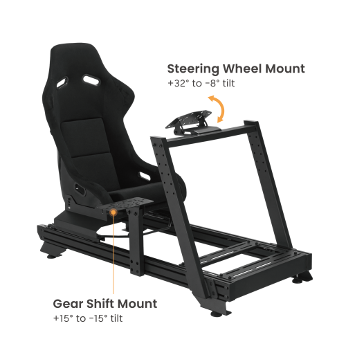 Strix Sim Racing Cockpit with Gear Shift Mount & Seat LRS16-BS03 Robust Frame & Fiberglass Seat  from china(chinese)