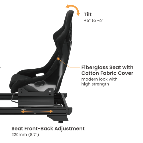 Strix Sim Racing Cockpit with Gear Shift Mount & Seat LRS16-BS03 Robust Frame & Fiberglass Seat  from china(chinese)