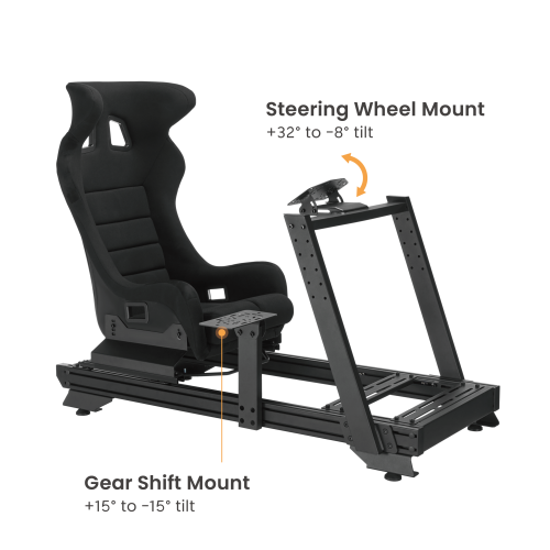 Strix Sim Racing Cockpit with Gear Shift Mount & Seat LRS16-BS04 Robust Frame & Fiberglass Seat from china(chinese)