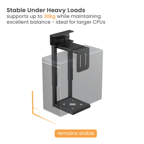 Clamp-On Adjustable CPU Holder with Sliding Top Plate CPB29-01 with 410~650mm Height Adjustment & 180~300mm Width Adjustment  from china(chinese)