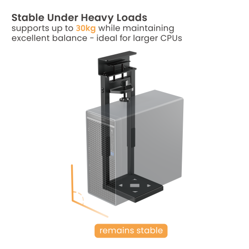 Clamp-On Adjustable CPU Holder with Threaded Knob Clamp CPB29-02 with 410~650mm Height Adjustment from china(chinese)