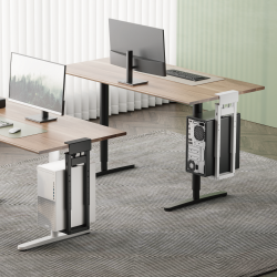 Clamp-On Adjustable CPU Holder with Threaded Knob Clamp