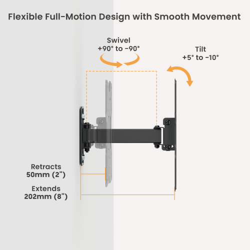 Economy Full-Motion TV Wall Mount LDA41-221 For most 23"-43" TVs up to 30kg/66lbs from china(chinese)