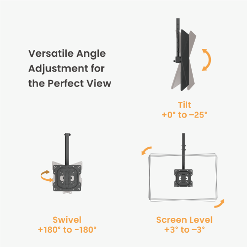 Economy TV Ceiling Mount PLB-CE1622 For most 23"-43" TVs up to 35kg/77lbs from china(chinese)