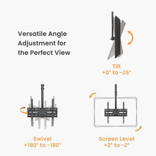 Economy TV Ceiling Mount PLB-CE1644 For most 37"-75" TVs up to 50kg/110lbs from china(chinese)