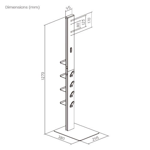Dyson掃除機に最適なフロアスタンド HAB-02S 揺れ防止棚板付き from china(chinese)