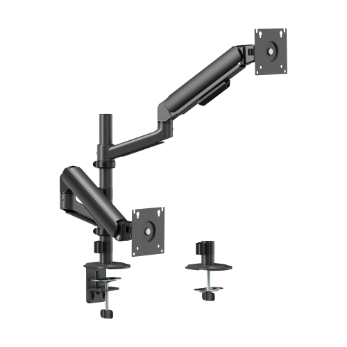 Simplicity Economical Gas Spring Pole-Mounted Dual-Screen Monitor Arm LDT108-C024P Combines functionality with modernity. from china(chinese)