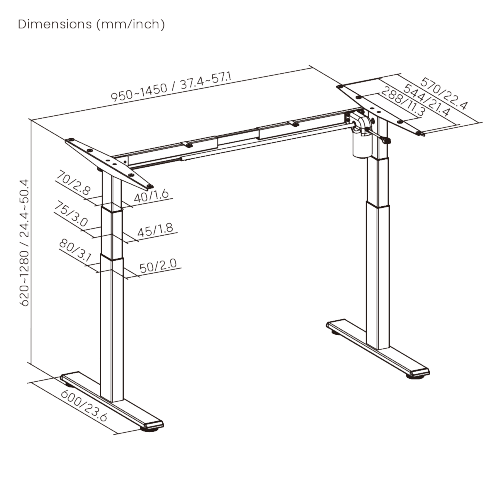 Cost-Effective Single-Motor Sit-Stand Desk (Standard) S13-23D  from china(chinese)