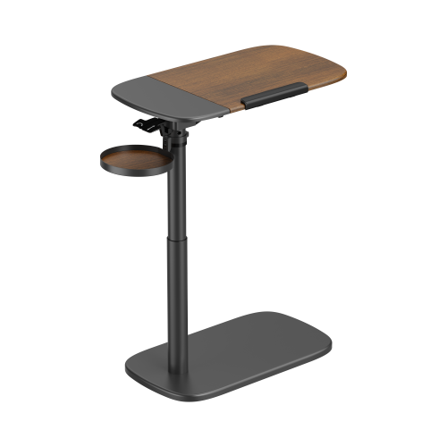 Storage-Savvy Height Adjustable Mobile Side Table FMT03-01 With storage tray in MDF base from china(chinese)