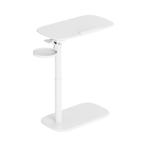 Storage-Savvy Height Adjustable Mobile Side Table FMT03-01 With storage tray in MDF base from china(chinese)