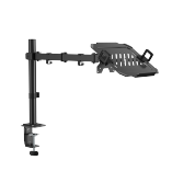 Cost-Effective Articulating Single-Screen Monitor Arm with Laptop Holder
