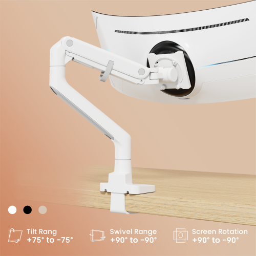 BoldGrip Heavy-Duty Gas Spring Monitor Arm LDT98-C012 Supports monitors up to 57" in size or weighing up to 27kg (59.4 lbs) from china(chinese)
