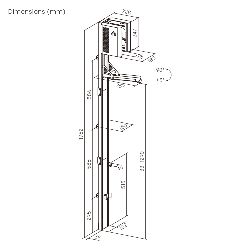 EasyLift E-Bike Friendly Vertical On-Wall Bike Rack  LBM12-01 Innovative Automated Lift System for Effortless Bike Storage  from china(chinese)