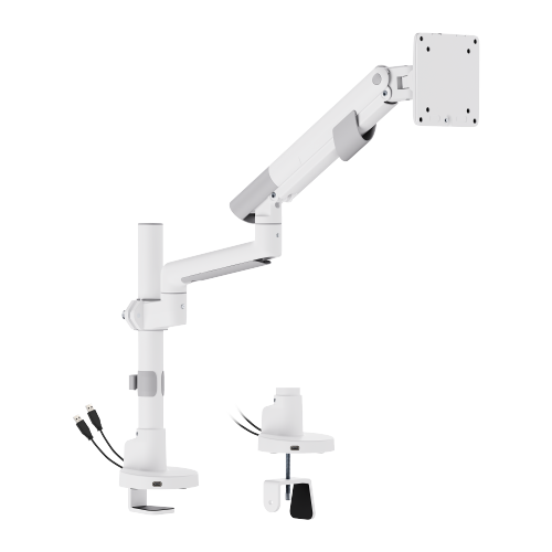 Nova Slim Pole-Mounted Mechanical Spring Monitor Arm with USB-A & USB-C Ports LDT105-C012UCP  Slim, Sleek, Smooth from china(chinese)