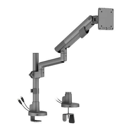 Nova Slim Pole-Mounted Mechanical Spring Monitor Arm with USB-A & USB-C Ports LDT105-C012UCP  Slim, Sleek, Smooth from china(chinese)