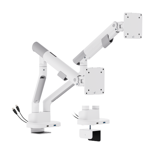 Nova Slim Mechanical Spring Dual Monitor Arm with USB-A & USB-C Ports LDT105-C024UC Slim, Sleek, Smooth from china(chinese)